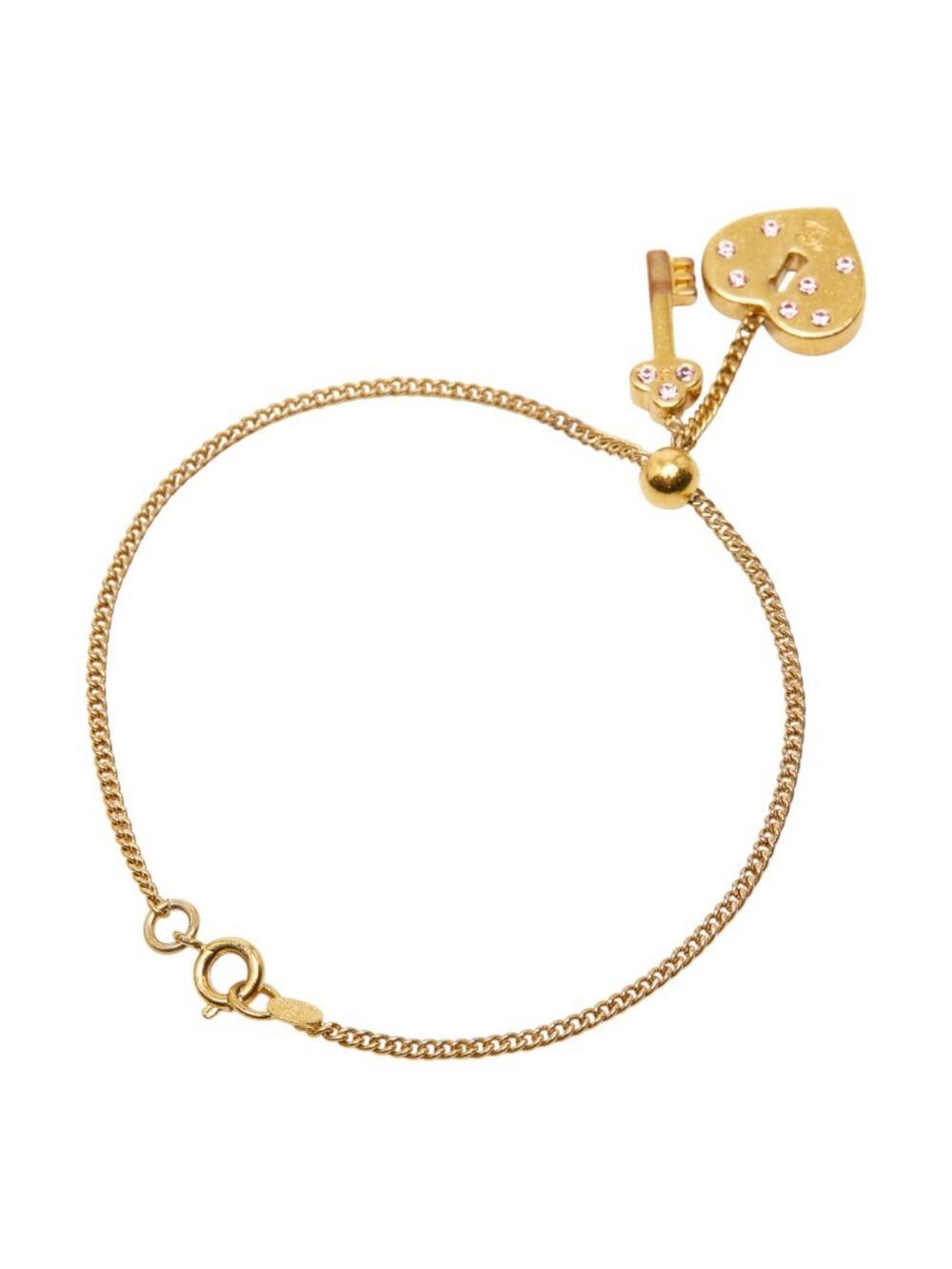 Chanel Cc Logo Heart Key Bracelet Metal #275745C59B - Picture 2 of 6